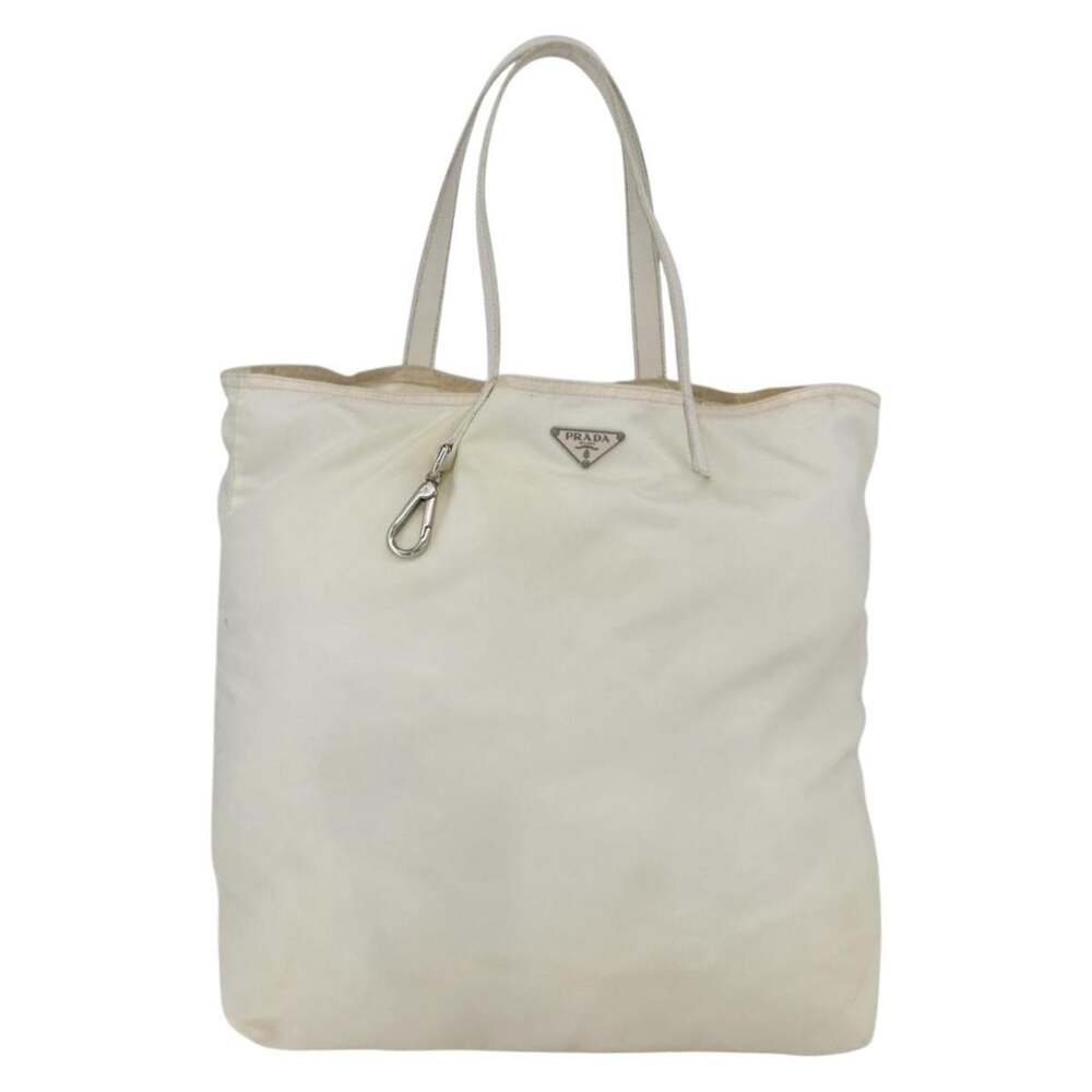 Prada Nylon Tote Bag White